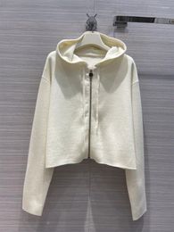 Women's Jackets Jacket For Women Spring Cashmere Lapel Coat Hooded Vintage Long Sleeves Female Chic Tops