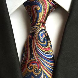 Neck Ties Linbaiway 8cm Polyester Jacquard Neckties for Mens Tie Skinny Paisley Floral Neckties Suit Business Wedding Necktie Custom 230907