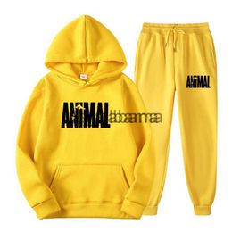 Men's Tracksuits 2022 Autumn And Winter Fashion Brand Men Tracksuit New Men's Hoodies + Sweatpants Two Piece Suit Hooded Casual Sets Male Clothes x0907