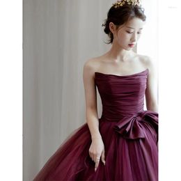 Ethnic Clothing Women A-line Tulle Wedding Dresses 2023 Sexy Tube Top Formal Prom Party Gown Vestidos De Fiesta