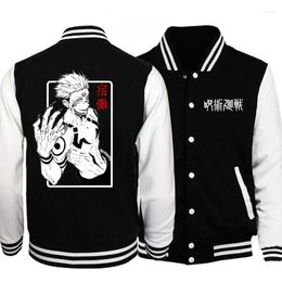 Men's Jackets Anime Jujutsu Kaisen Jacket Men And Women Street Casual Long-sleeved Sweater Baseball Winter Snow