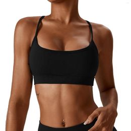 Yoga Outfit Women Compression Supportive Quick Dry Stretchy Adjustable Sports Bra Gym Workout Sexy Outdoor Running