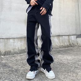 Men's Jeans Streetwear Baggy Black Men Y2k Straight Leg Jean Vintage Fashion Women's Oversize Trousers Man Pants Trendyol Denim