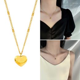 Pendant Necklaces Stainless Steel Love Heart Necklace Simple Fashion Jewellery Clavicle Chain Clothing Accessories