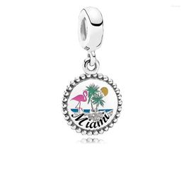 Loose Gemstones Miami Beach Charms Fits Europe Bracelets 925 Sterling Silver Mixed Enamel Beads Women DIY Jewellery Making Bijoux Wholesale