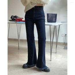 Women's Jeans Autumn Fashionable Retro High Waist Micro-flare Micro-elastic Comfortable Slim Casual Trousers Women