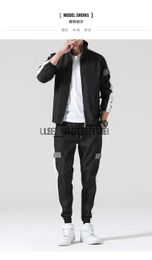 Men's Tracksuits 2021 new spring and autumn clothing fashion men's casual suit agency work handsome young fashion two-piece suit x0907