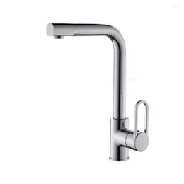 Kitchen Faucets Cold And Water Faucet Brass Chrome Tap Single Handle Swivel Spout Sink Mixer