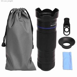 Telescopes Phone Telephoto HD Clip on Design Durable Phone Telescope Lens 36x Zoom Coated Lens Compact for Camping Q230907