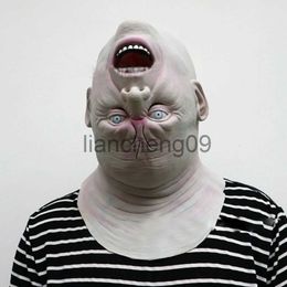 Party Masks Halloween Reverse Old Man's Head Mask Horror Zombie Latex Bloody Scary Mask Role Play Musk Party Decoration Role Play Props x0907