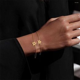 Charm Bracelets 2023 Trendy A-Z Star Initial Letter Bracelet Women Classic Handmade O-chain For Jewelry Gift