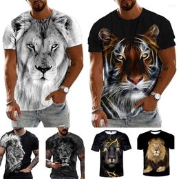 Men's T Shirts Mens Summer Short Sleeve 3D Print Shirt Casual Baggy Crew Neck Tops Blouse Tee Men Lightweight Fashion