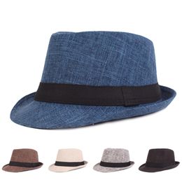 Wide Brim Hats Bucket Hats Mens Summer Beach Sun Cap Outdoor Casual Fedora Trilby Jazz Hat Panama Hat HATCS0565 230907