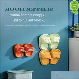 Other Housekeeping Organisation 2Pcs Slippers Rack Punch Wall Mounted Storage Toilet Drain Slipper Hook Household Bathroom Simple Sh Dhbym