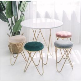 Iron Art Cosmetic Bench dressing chair Living Room Furniture Nordic Restaurant Sofa tea table and stool Ins creative for shoes sto296c