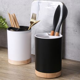 주방 저장소 조직 Utensil Holder Cutlery Drainer Tameware 버킷 플라스틱 젓가락 숟가락 스푼 랙 분리 가능한 도구 230907