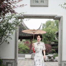 Ethnic Clothing Elegant Summer Modern Cheongsam Large Swing Lace Fashion Pograph Daily Qipao Chinese Style Evening Dress For Women