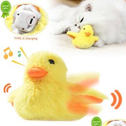 Cat Toys Matic Cat Toys Smart Cute Plush Pet Toy Electric Self-Moving Kitten Interactive Supplies For Indoor Playing Drop Delivery Dhg1W