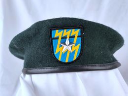 Berets All Sizes Us Army 12th Special Forces Group Wool Blackish Green Beret ONE STAR BRIGADIER GENERAL RANK Reenactment 1961-1994