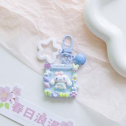 Cartoon Resin Kuromi Melody Photo Frame Keychain Phone Chain Acrylic Pendant DIY Pendant