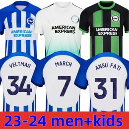 23 24 EUROPA LEAGUE soccer jerseys WEBSTER TROSSARD MARCH ALZATE MITOMA 2023 2024 CAICEDO ALLISTER ANSU FATI 31 PEDRO 9 DAHOUD home away football shirt