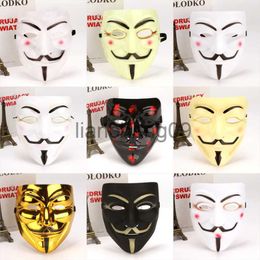 Party Masks 1PC Anonymous Carnival Steampunk Cosplay Costumes Anime Cosplay Mask for The Face Headwear Halloween Party Mask Props x0907