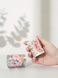Adhesive Tapes Original Washi Tape Bronzing PET Paper Flower Journaling Decorative Stickers Canada Masking Scrapbooking Supplies 2016 2016 230907