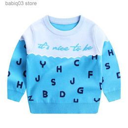 Pullover Kids Autumn and Winter Sweater Clothes Boys Children Sweater Girls Knitting Print Letter Long -sleeved Sweater T230907