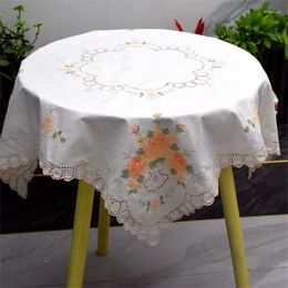 Table Cloth Tablecloth Bedside Teapot Cover Polyester Cotton Silk Patch Embroidered Square Towel Rural Microwave Oven Drape