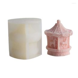 Baking Moulds Carousel Silicone Mould For DIY Ornaments Mould Handicraft Making Tool R7UB