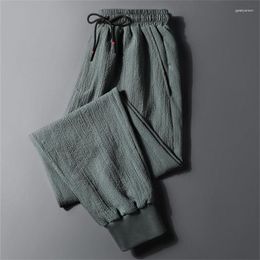 Men's Pants Ice Silk Sweatpants Summer Trousers Plus Size Casual Man 2023 Style Pantalones De Hombre