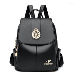 School Bags Women Fashion Backpack Quality Leather Shoulder Ladies HighCapacity Travel Schoolbag Girls Mochila Feminina