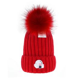 2023 Europe and the United States outdoor winter wool hat padded warm knitted high hat brand leisure pullover winter hat