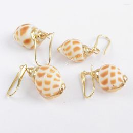 Dangle Earrings 5Pairs Cute Conch Shell High Quality Gold Plated Ear Cartilage Earring For Women Summer Beach Party Jewellery Gift