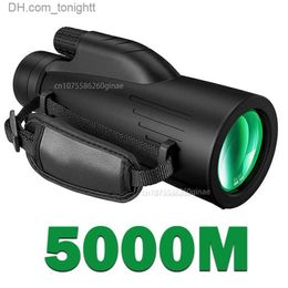 Telescopes 5000M Powerful Monocular 3050 Night View Monocular Long Reach Portable Telescope High Magnification Professional Jumelle Q230907