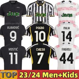 XXXL 4XL 23 24 Soccer Jerseys Kids Kit 2023 2024 POGBA KOSTIC T.WEAH DI MARIA Maillot Maglie Football Shirts VLAHOVIC MILIK CHIESA DANILO