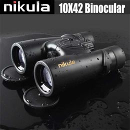 Telescopes Nikula 10X42 Binoculars Lll Night Vision Telescope HD Waterproof Military Compact Binocular Central Zoom High Powered for Adults Q230907
