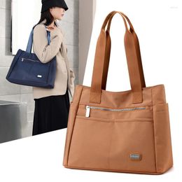 Evening Bags Women Bag Nylon Bucket Fashion Solid Zipper SOFT Shoulder Purses And Handbags Luxury Designer Black Tote Sac