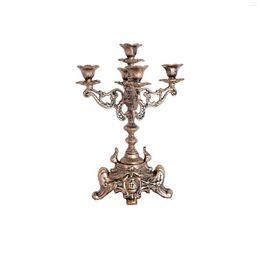 Candle Holders Cast Iron Metal Candelabra Freestanding Table Centrepiece For Dinning Party