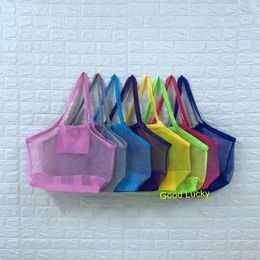 Party Favor 50pcs/lot 2023 Promotional Sales Amazon Children Kids Sand Object Collect Toys Mesh Bag Tote Beach Storage Shell Net