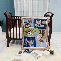 Quilts very cheep high quality on sale baby quilt/comforter/duvet blanket cute cartoon design warm born infant mattress 230906