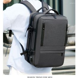 School Bags Men's Business Travel Backpack Multi-functional Outgoing Expansion Large-capacity Waterproof 17 Inch Laptop Bag