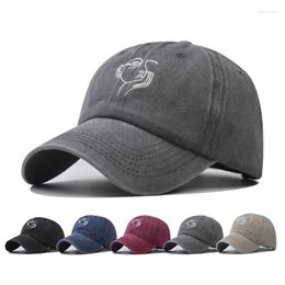 Ball Caps Baseball Cap Snapback Hat Pure Color Little Monkey Water Washing Spring Autumn Hip Hop Fitted