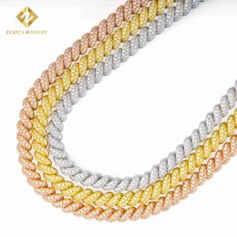 8mm 925 Sterling Silver Rope Chain with Diamond Iced Out Moissanite Vvs Rope Chain Necklace Ouuve
