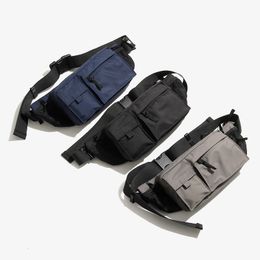 Waist Bags Nylon Men Crossbody Bag waterproof Chest Casual Multi Pockets Messenger Shoulder Back Multifunction waist Pocket 230906