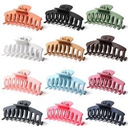 Hair Clips Barrettes 12 Pack Claw 433 Inches Nonslip Large Matte Clamps for Long HairHair Accessories Women 230907