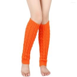 Women Socks Winter Solid Colour Knit Cable Knee High Aesthetic Boot Cuffs For Streetwear Clothes Accessories