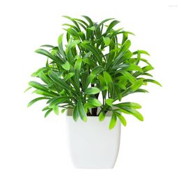 Decorative Flowers Plants In Pot Artificial Bonsai Decor Decoration Faux Garden Indoor And Outdoor Plastic Potted Plant Simulated