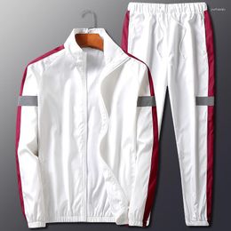 Men's Tracksuits Sports Suit Men 2023 Autumn Fashion Street Trend Hip Hop Sweat Shirt Sweatpants 2 Piece Mens Sets Casual Cardigan