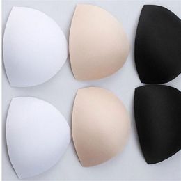 Black White Skin Sponge Bra Lingerie Swimwear chest pad Bra Insert Cushion Breast pad 100 Pairs228A